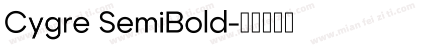 Cygre SemiBold字体转换